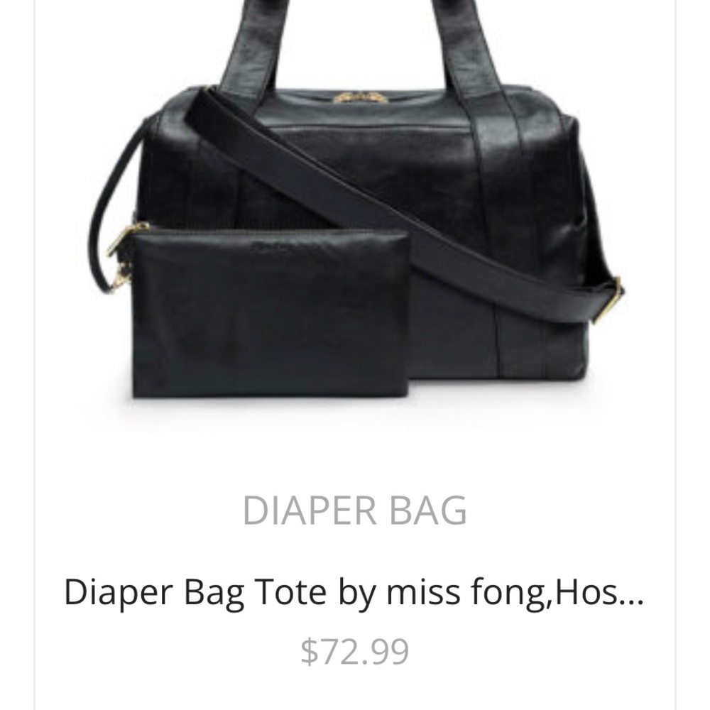 New Miss Fong Leather diaper bag
